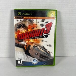 Burnout 3 Takedown Microsoft Xbox Original 2004 EA Games Racing Complete CIB